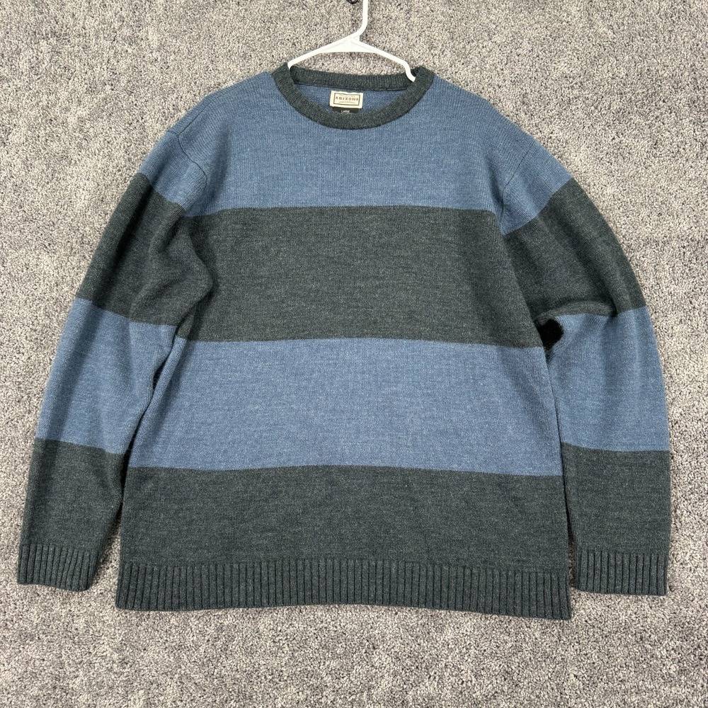 Arizona Jean Company Sweater Mens Large Blue Gray Long Sleeve Crewneck Y2K City